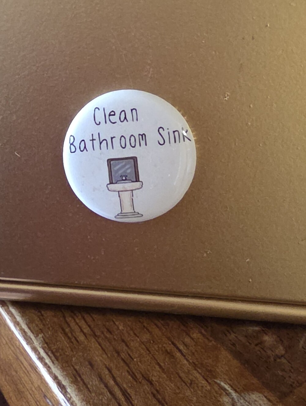 chores to do small magnet clean bathroom sink